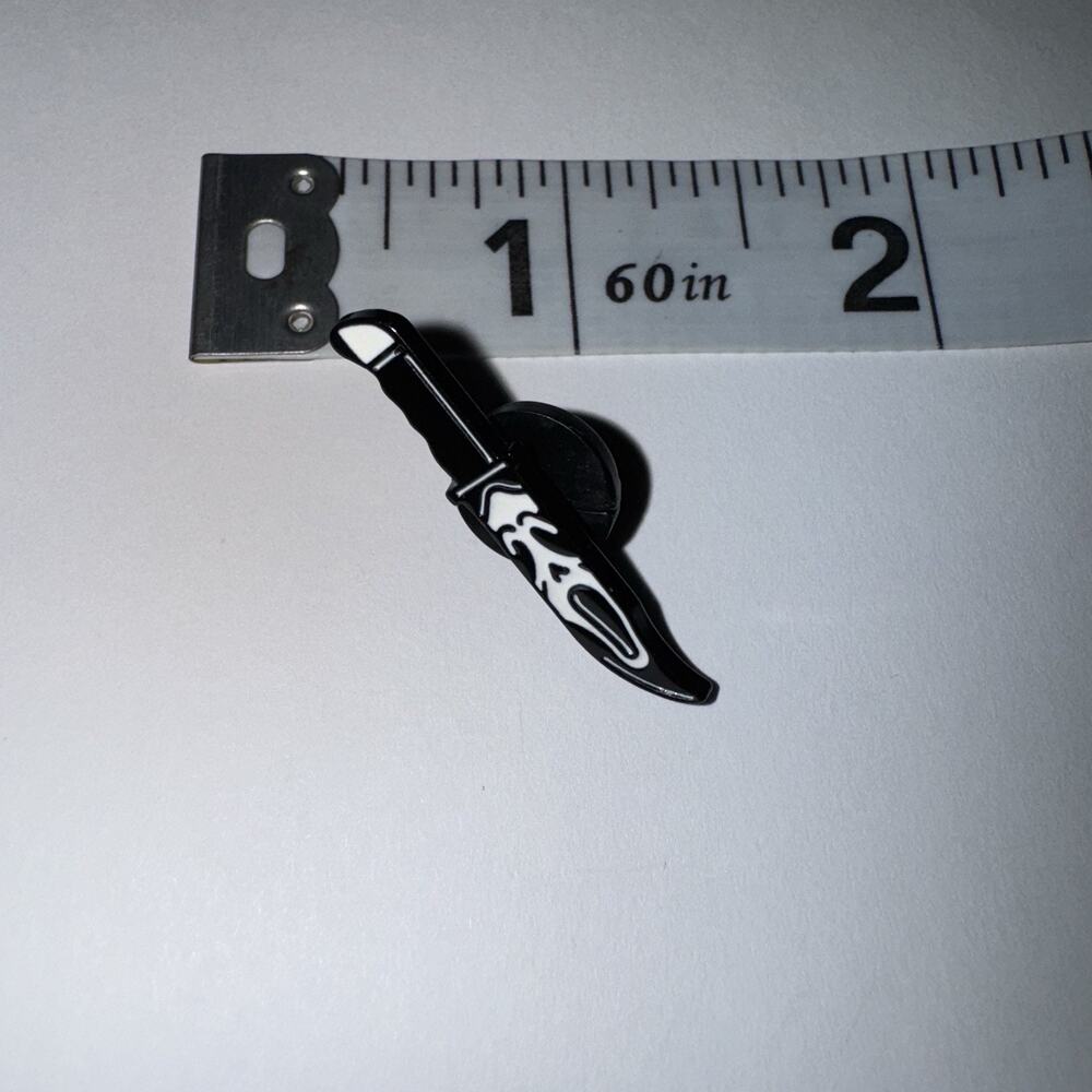 Ghost Face Knife Pin Brooch